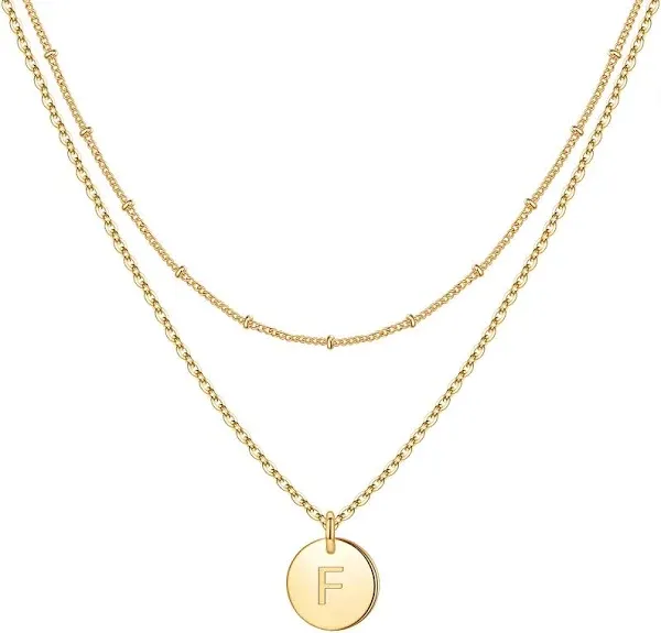 IEFWELL Gold Necklaces for Women Initial Necklaces for Women Girls Layered Necklaces for Women Teen Girls Gifts for Girls Necklaces