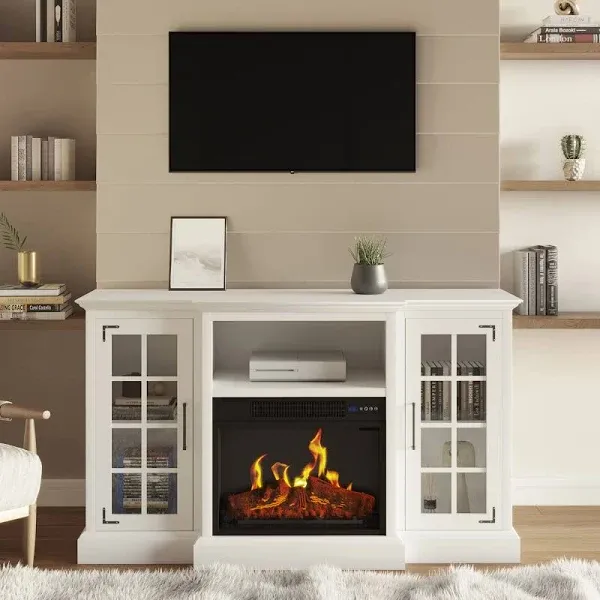 Northwest 65-Inch TV Stand with Electric Fireplace