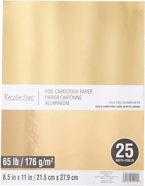 Recollections Gold Foil 65lb Cardstock Paper