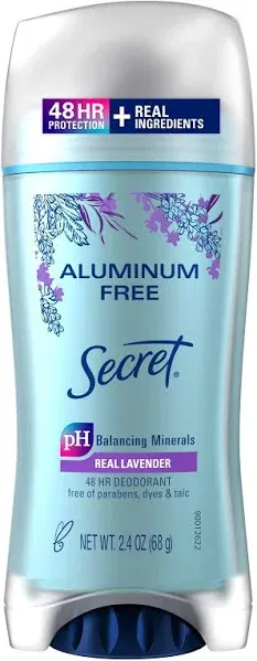 Secret Aluminum Free Lavender Deodorant Pack of 32