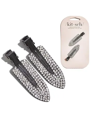 Kitsch Metal Rhinestone Creaseless Clips (2pc)