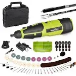 SnapFresh 12V Cordless Rotary Tool Kit 7 speeds 77 Accessories 2 attachments