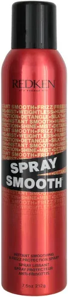 Redken Spray Smooth Anti Frizz Treatment Spray | Frizz Control and Heat Protectant for Hair | Instant Smoother | With Citric Acid | Paraben, Sulfate & Silicone-Free