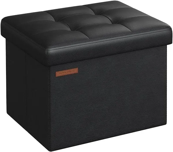 SONGMICS Small Folding Storage Ottoman