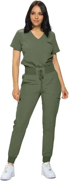 Monarch Uniforms Women's Stretchy Jogger Scrub Set