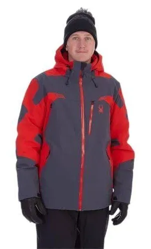 Spyder Men's Leader Insulated Hooded Ski Snow Jacket