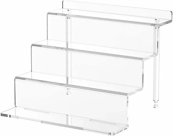 Acrylic Riser Display Shelf Clear Stand for Amiibo Funko POP Figures 4 Tier