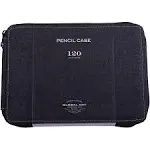 120-slot Black Canvas Pencil Case