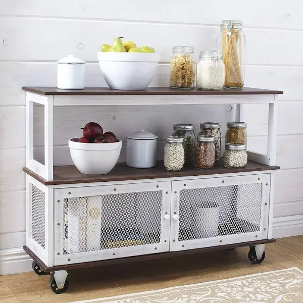 LTD Commodities Industrial-Style Rolling Buffet Cart