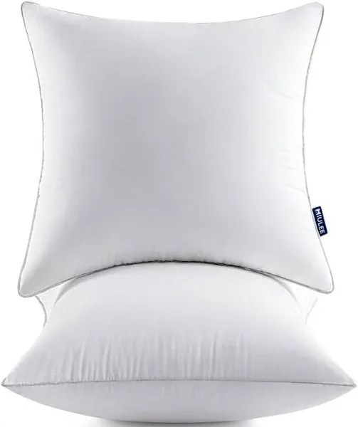 MIULEE 18 X 18 Pillow Inserts (Set of 2) -Throw Pillow Inserts with 100% Cotton 