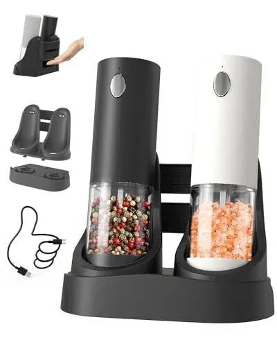 Circle Joy Electric Salt and Pepper Grinder Set