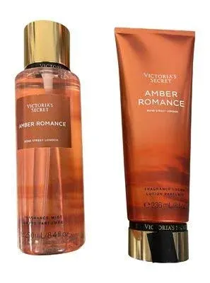 Victoria's Secret Amber Romance Fragrance Body Mist & Lotion Set