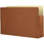 Box of 10 Eco-Friendly Accordion File Folders with 5.25&#034; Expansion - Redropes