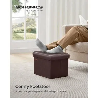 Songmics Small Folding Storage Ottoman