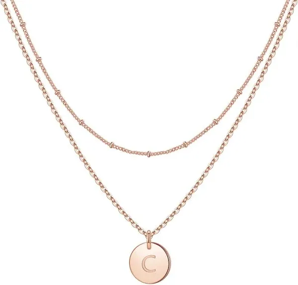 IEFWELL Gold Necklaces for Women Initial Necklaces for Women Girls Layered Necklaces for Women Teen Girls Gifts for Girls Necklaces