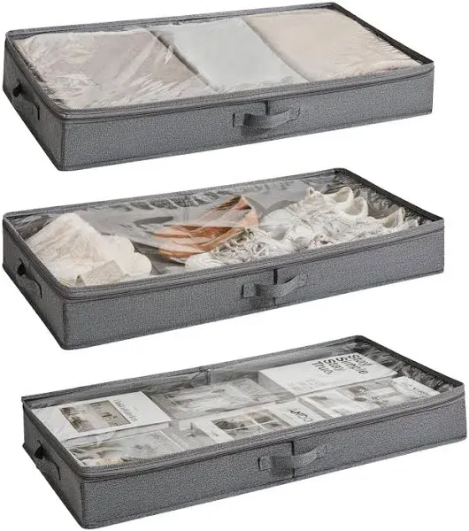 Berdeng 3 Pack Under Bed Storage Containers