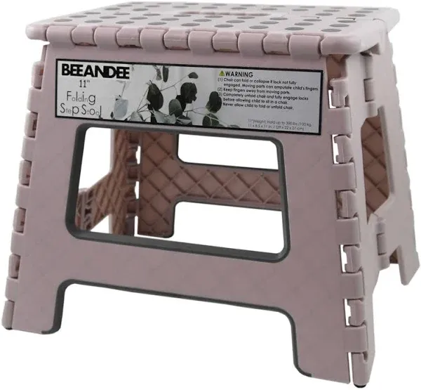 BEEANDEE Foldable Step Stool Sturdy Safe Enough Holds up to 300 Lb