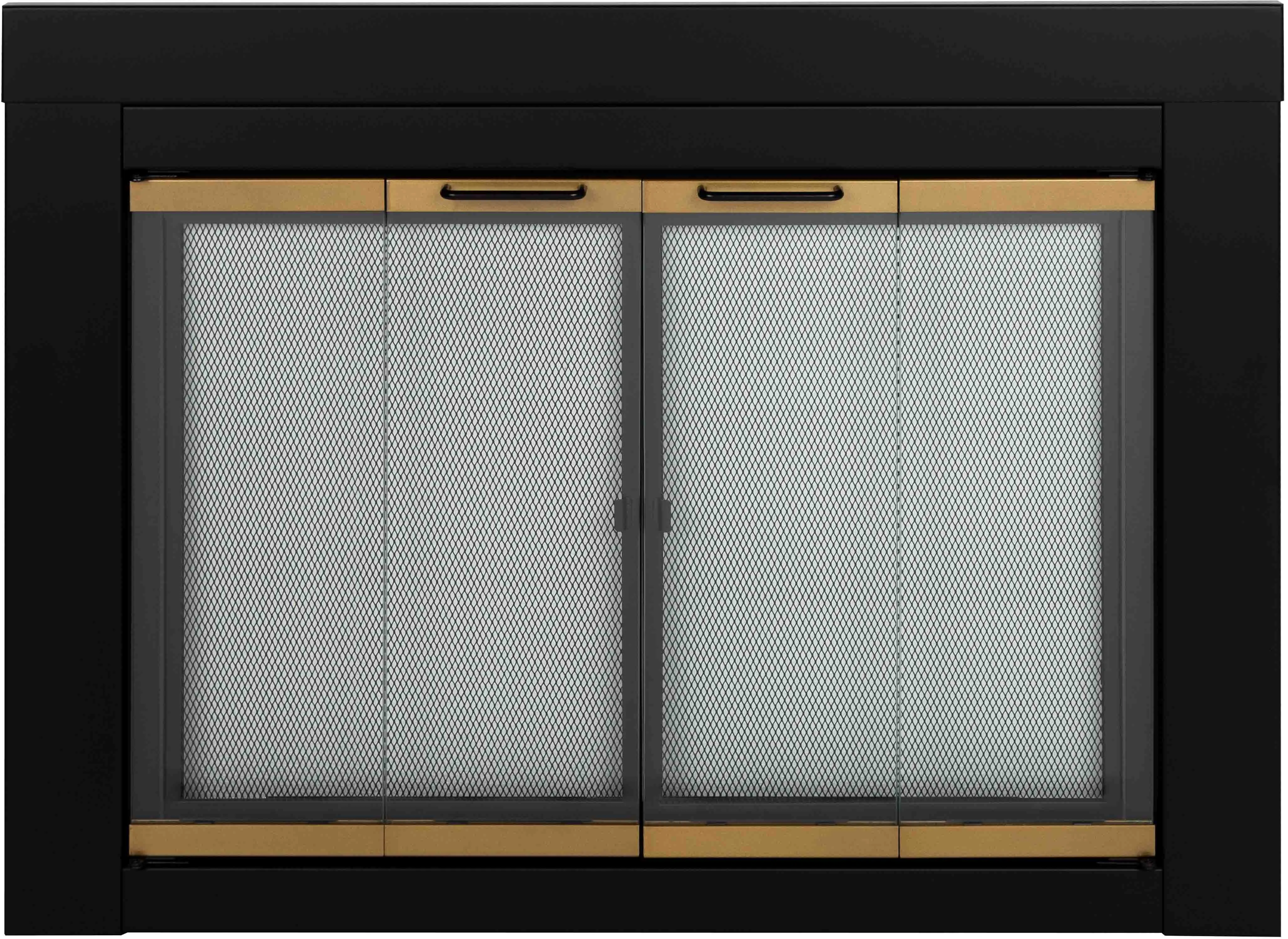 Pleasant Hearth AR-1021 Arrington Fireplace Glass Door, Black, Medium