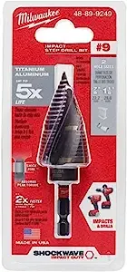 SHOCKWAVE 7/8 in. - 1-1/8 in. #9 Impact-Rated Titanium Step Drill Bit (2-Steps)