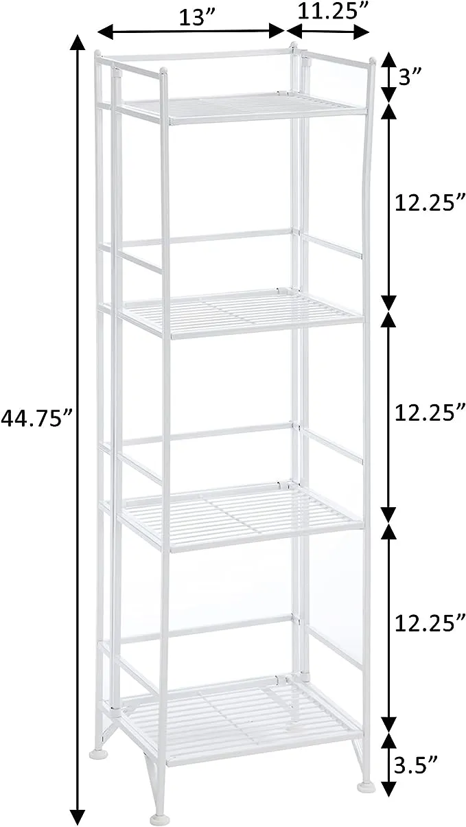 Convenience Concepts Xtra Storage 4 Tier Folding Metal Shelf - Lime