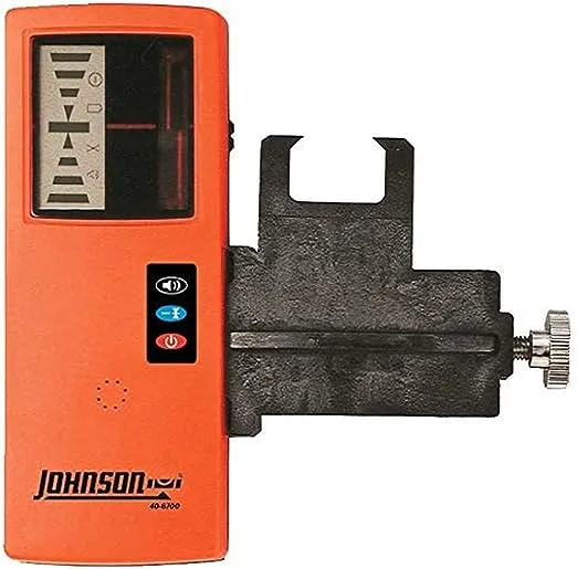 Johnson Level & Tool 40-6700 One­Sided Laser Detector w/Clamp for Red Beam Rotating Lasers, 6.50" x 2.50", Red Beam, 1 Laser Detector,Orange