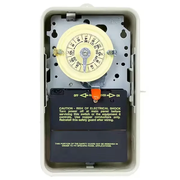 Intermatic T100 Series 40 Amp 24-Hour Outdoor Mechanical Time Switch with Steel Enclosure, Gray T104R3