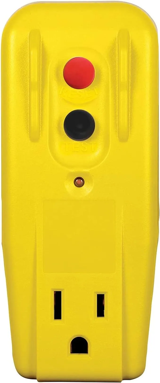 Tower Manufacturing 30439005 AutoReset 15 Amp GFCI Single Outlet Adapter, Yellow