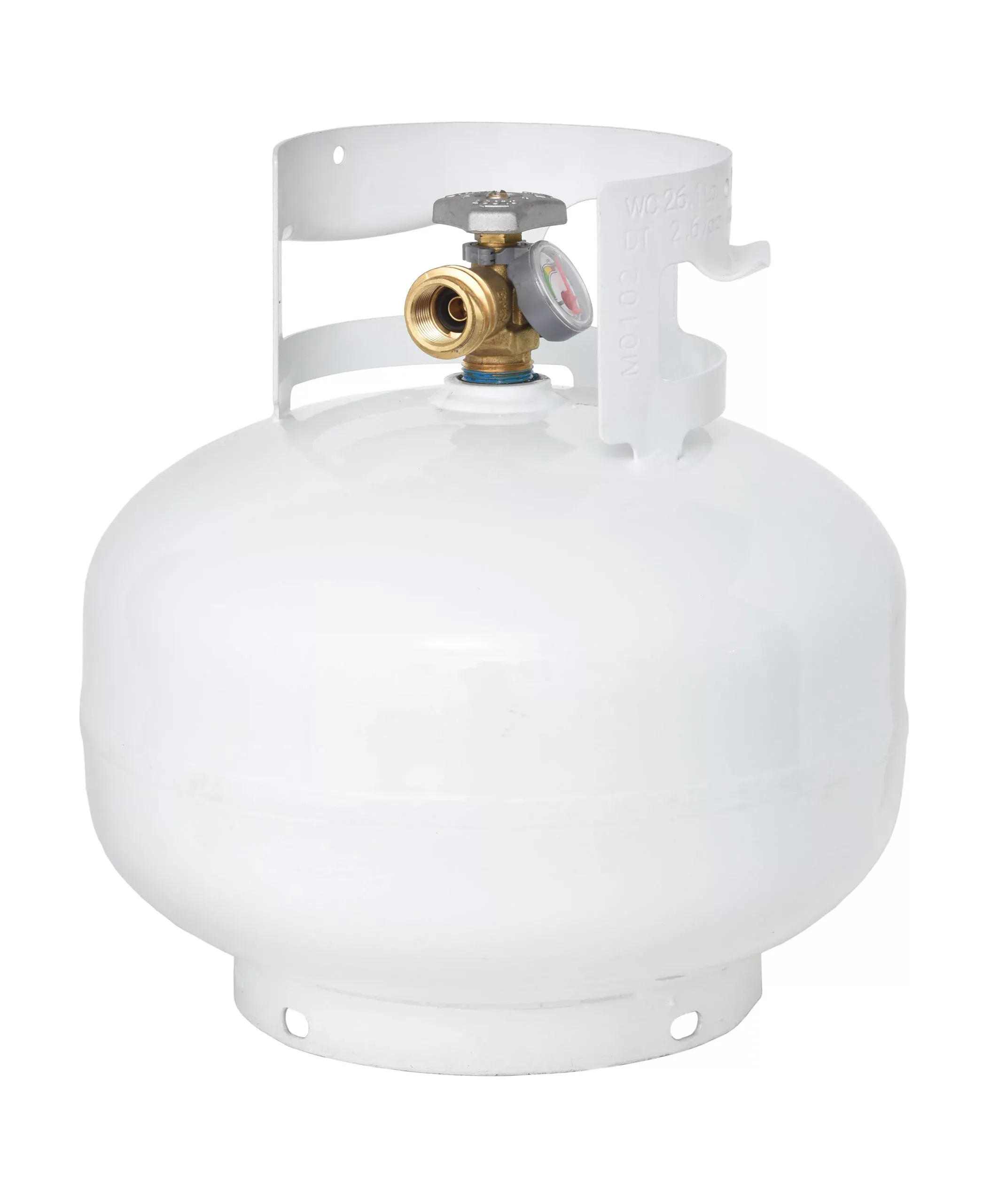 Flame King YSN11SQT 11 Pound Propane Tank Cylinder Squatty with Type 1 OPD Valve, White