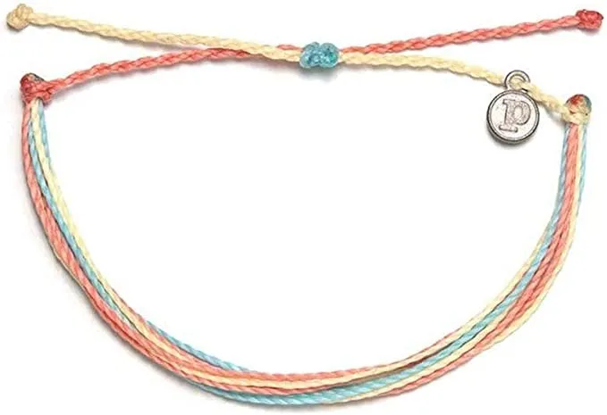 Pura Vida Jewelry Bracelets - 100% Waterproof and Handmade w/Coated Charm, Adjustable Band