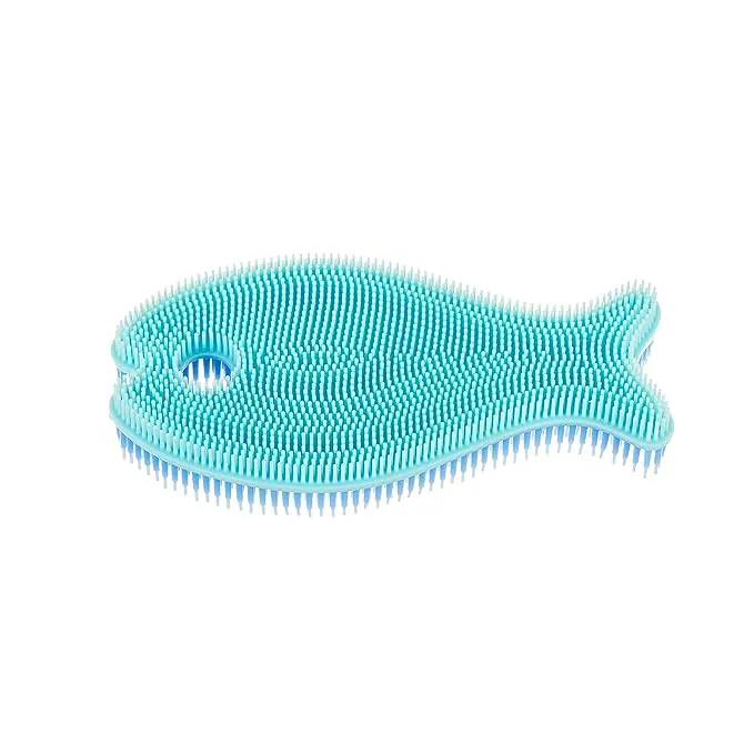 Innobaby Bathin' Smart - Silicone Fish Bath Scrub Blue