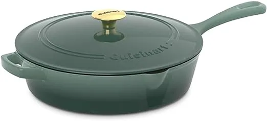 Cuisinart Chef's Classic Enameled Cast Iron 5-Quart Round Covered Casserole, Cardinal Red