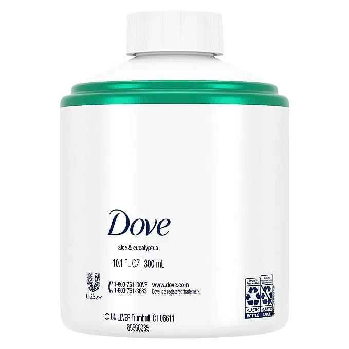 Dove Nourishing Foaming Hand Wash Touchless Dispenser Refill Aloe and Eucalyptus Moisturizing Hand Wash for Lasting Nourishment 10.1 oz 6-pack