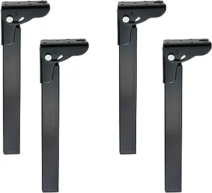 Geesatis 4 Pack 10 inch / 250 mm Height Folding Table Furniture Legs Decorative Cupboard Cabinet Legs Replacement Part, with Mounting Screws, BlackGeesatis 4 Pack 10 inch / 250 mm Height Folding Table Fu…