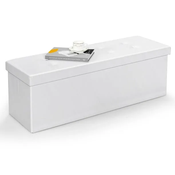 Giantex 45'' Folding Storage Ottoman Bench, 165l Oversized Storage