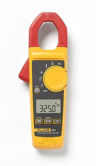 Pinza amperimétrica TRMS Fluke 400 A AC/DC, 600 V AC/DC TRMS con mediciones de frecuencia, capacidad y temperatura con un certificado de calibración trazable de NIST con datos