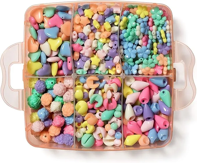 Ultimate Jewelry Making Bead Kit - Includes Storage Box and Over 1000 Beads