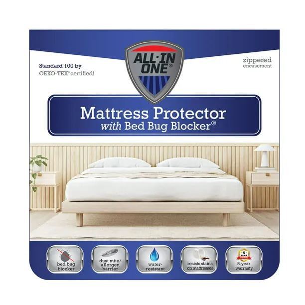 All-in-One Protection Bed Bug Blocker Mattress Protector - Queen