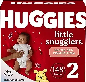 Huggies Size 2 Diapers, Little Snugglers Baby Diapers, Size 2 (12-18 lbs), 72 Count