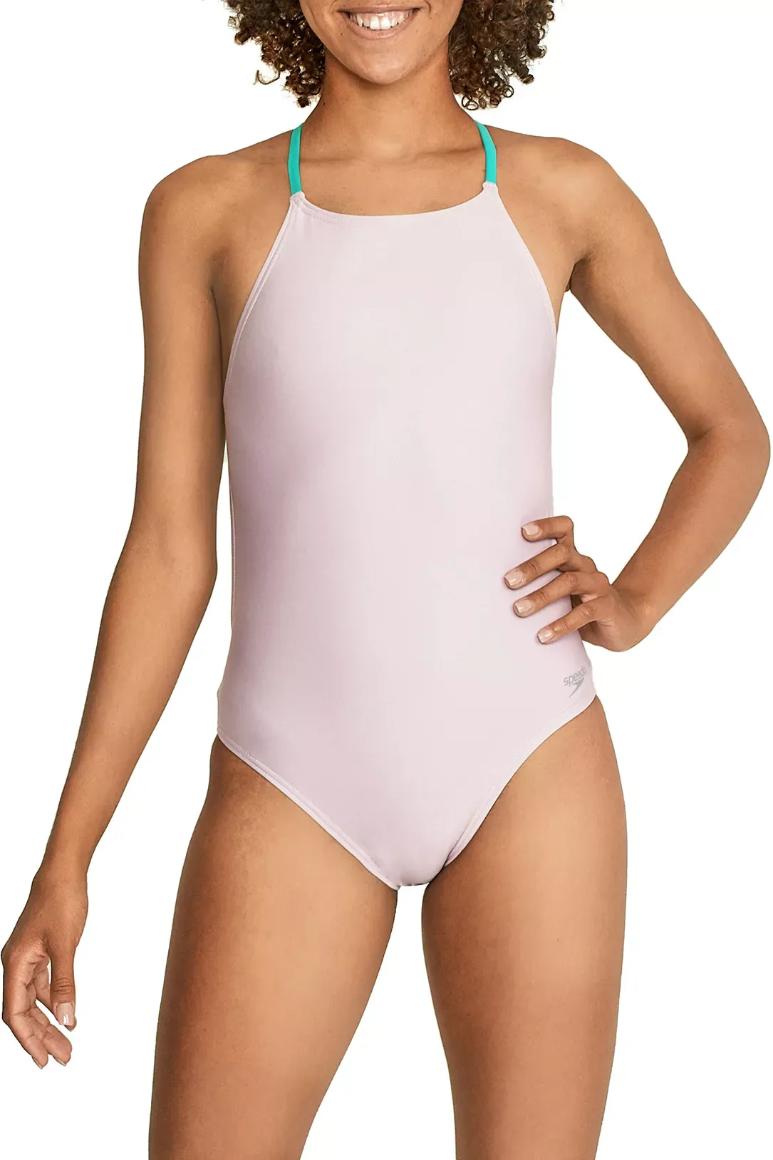 Speedo Women's Swimsuit One Piece Endurance Turnz Tie Back Solid