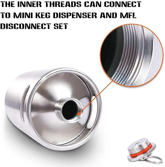 TMCRAFT 128oz Stainless Steel Mini Keg