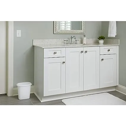 Rubbermaid 6 qt Bedroom, Bathroom, and Office Wastebasket Trash Can 2 pk, Size: 1.5 Gallons, White