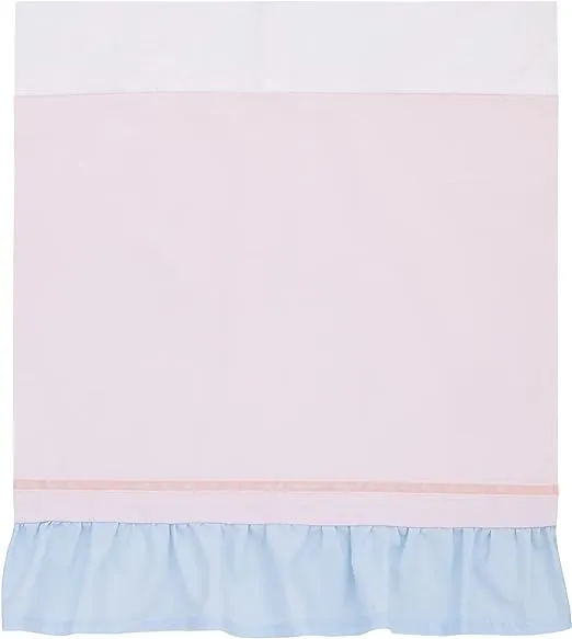 Disney Sweet Princess Light Blue, Pink, and White Cinderella 3 Piece Nursery Crib Bedding Set - Comforter, 100% Cotton Fitted Crib Sheet and Crib Skirt