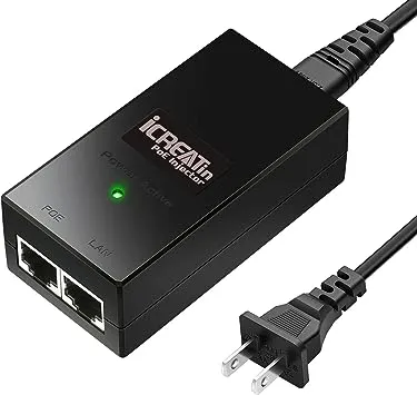 Gigabit POE Injector Adapter, IEEE 802.3af Compliant, 10/100/1000Mbps RJ45, up to 328 ft, Compatible with TL-POE150S, TPE-113GI