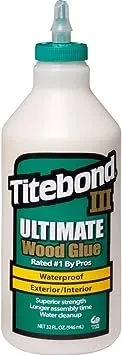 Titebond 1415 III Ultimate Wood Glue, 32-Ounce Bottle,Tan, 1 Qt 