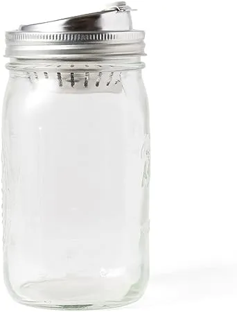 Jarware Mason Jar Fruit Infuser Drink Lid, Stainless Steel, Wide Mouth