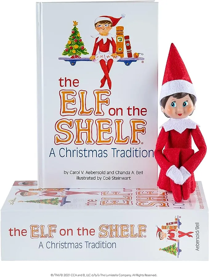 The Elf on the Shelf: A Christmas Tradition - Boy Scout Elf with Brown Eyes - Includes Artfully Illustrated Storybook, Keepsake Box and Official Adoption Certificate