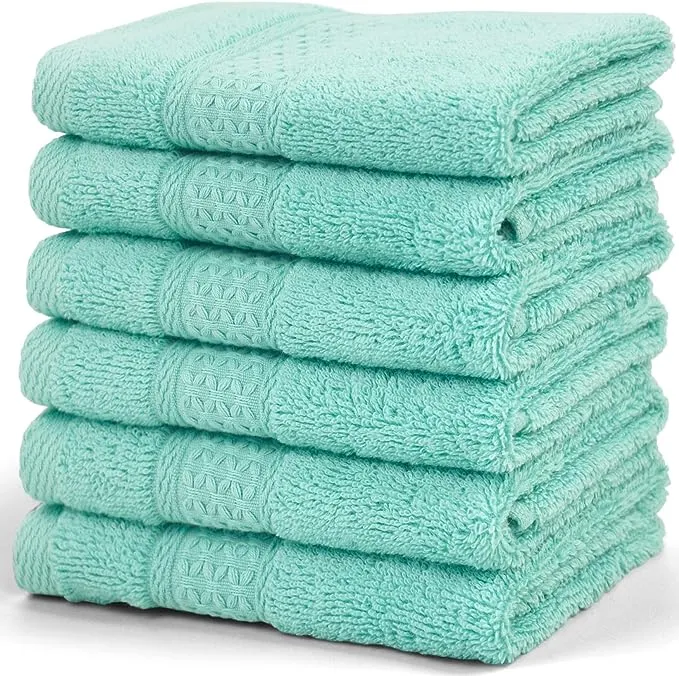 Cleanbear Pure Cotton Wash Cloths Face Towels