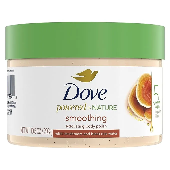 Dove Powered By Nature Smoothing Body Polish Exfoliating With 5 Natural Origin Ingredient Blend For Skin Care 10.5 ozDove Powered By Nature Smoothing Body Polish Exfoliating With 5 Natural Origin Ingredient Blend For Skin Care 10.5 oz