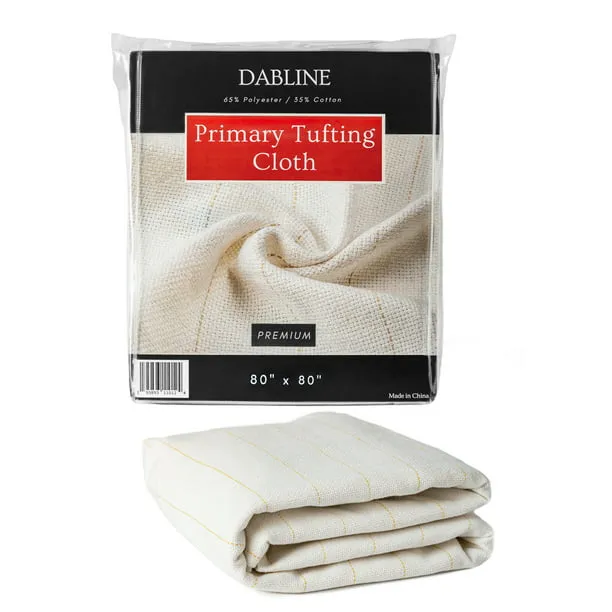 DABLINE 80 inch x 120 inch Primary Tufting Cloth for Rug Making and Punch Needle, Premium Monks Cloth for Cut and Loop Pile Tufting Guns, Tufting