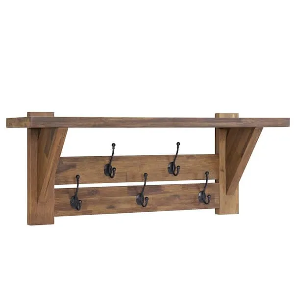 Alaterre Furniture Bethel Wall-Mounted Coat Rack